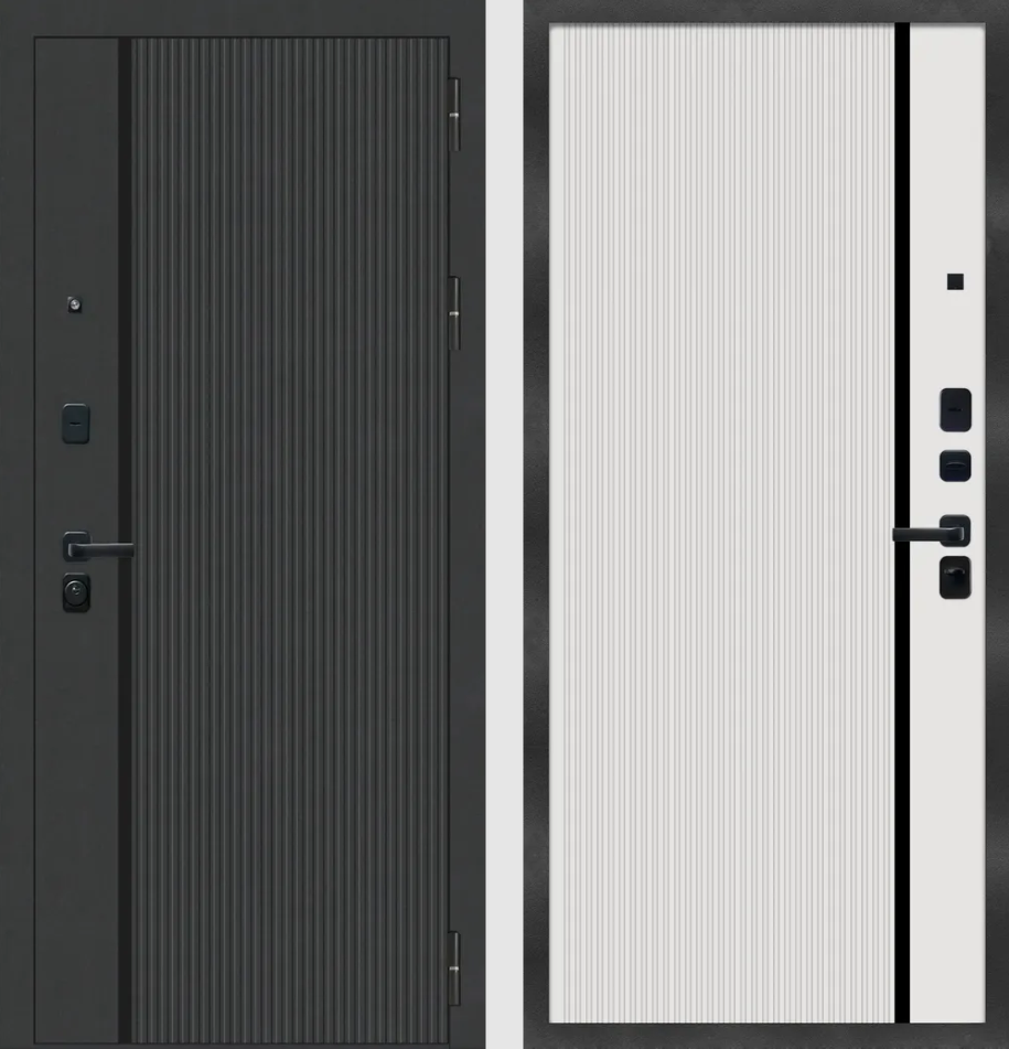 Черная шагрень/Velluto Bianco