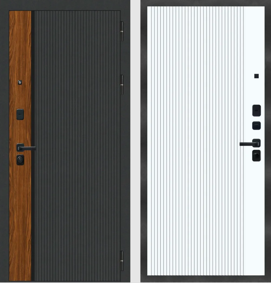 Черная шагрень/Velluto Bianco