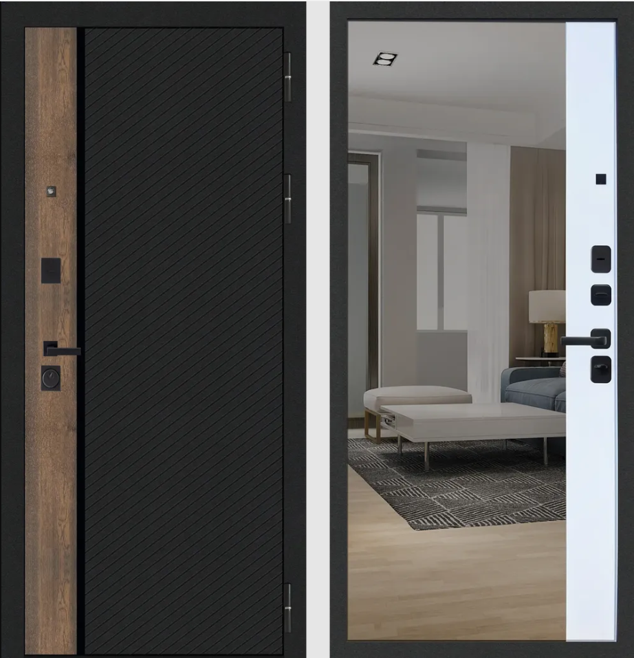 Черная шагрень/Velluto Bianco