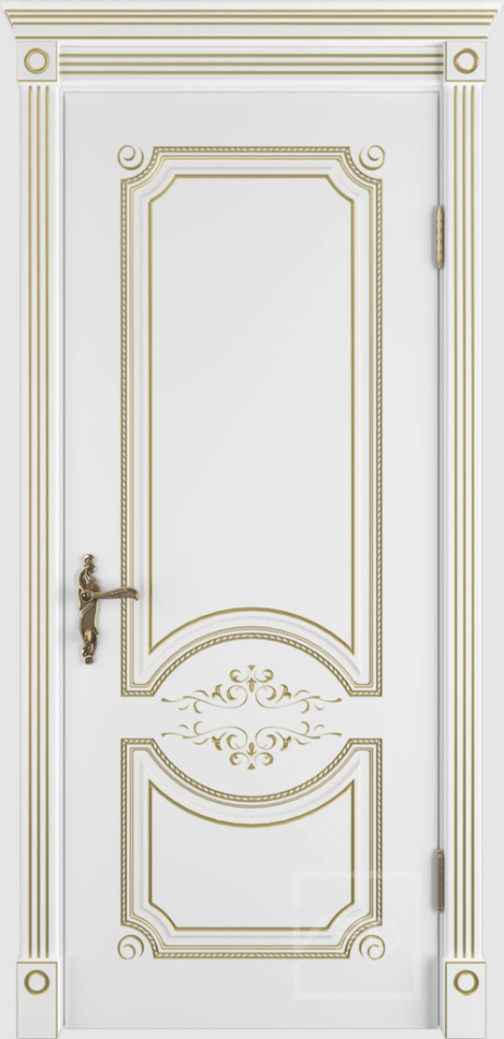 Белая эмаль патина золото