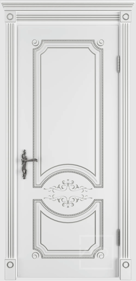 Белая эмаль патина серебро