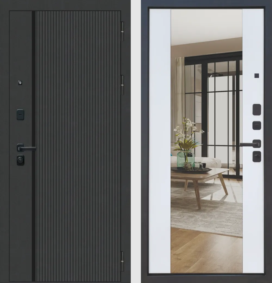 Черная шагрень/Velluto Bianco