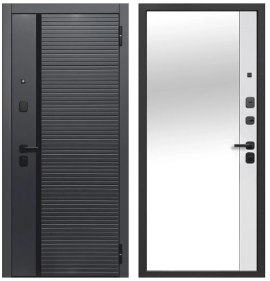 Сатин черный/Эмалит белый