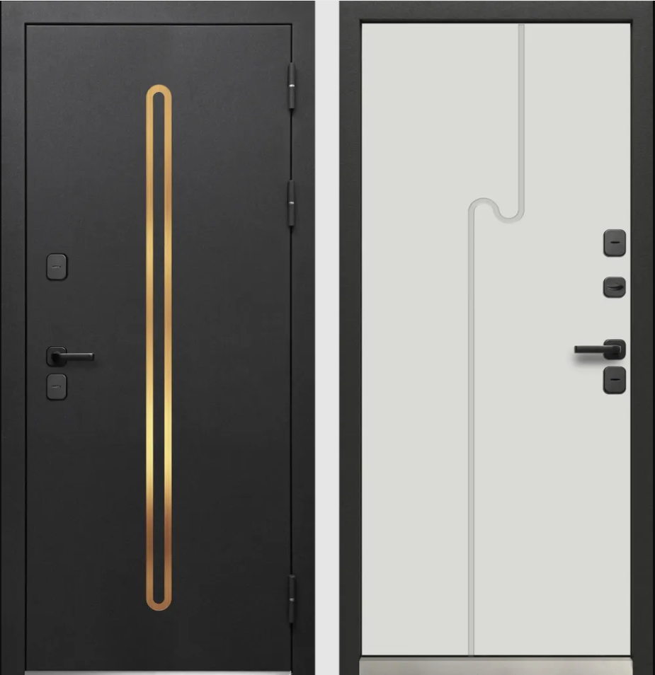 Черная шагрень/Эмалит белый