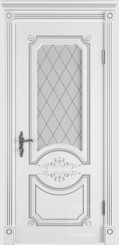 Белая эмаль патина серебро