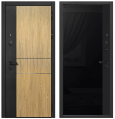 Дуб мадейра янтарь/Сатин черный