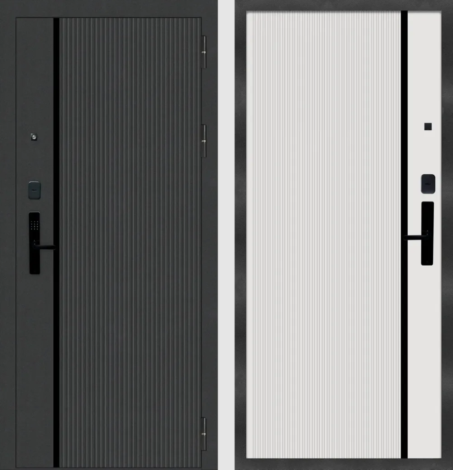 Черная шагрень/Velluto Bianco