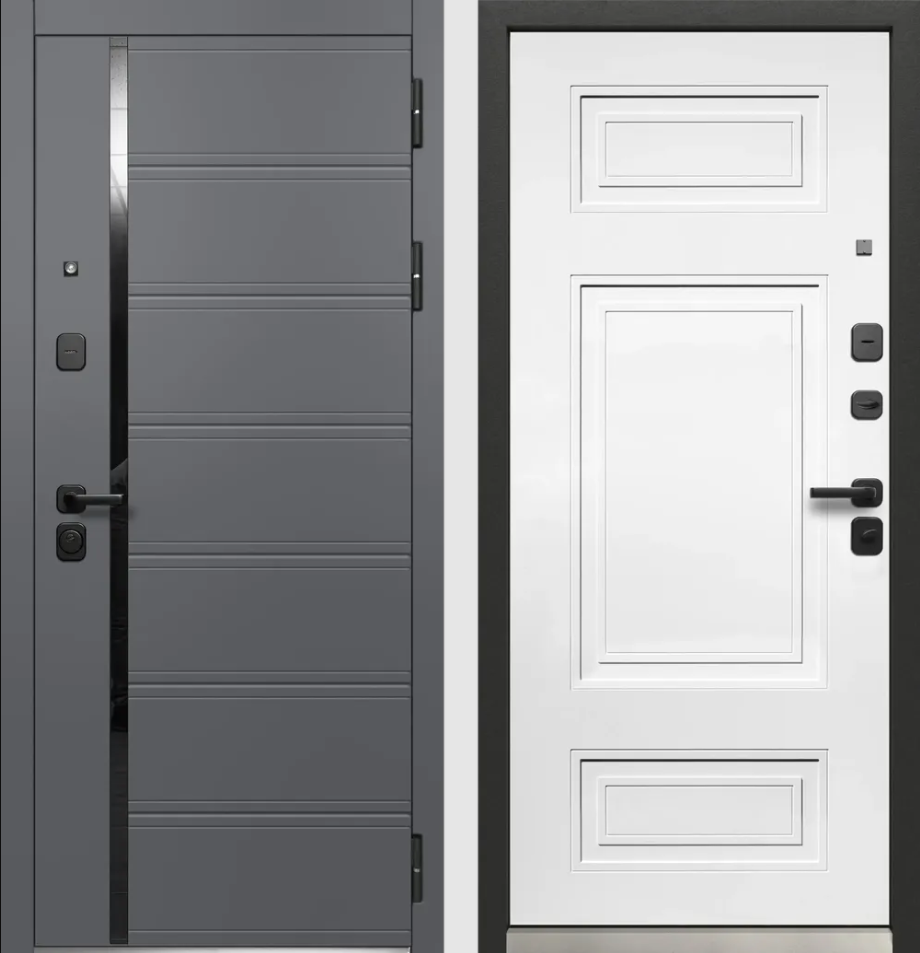 Сатин графит/Эмалит белый