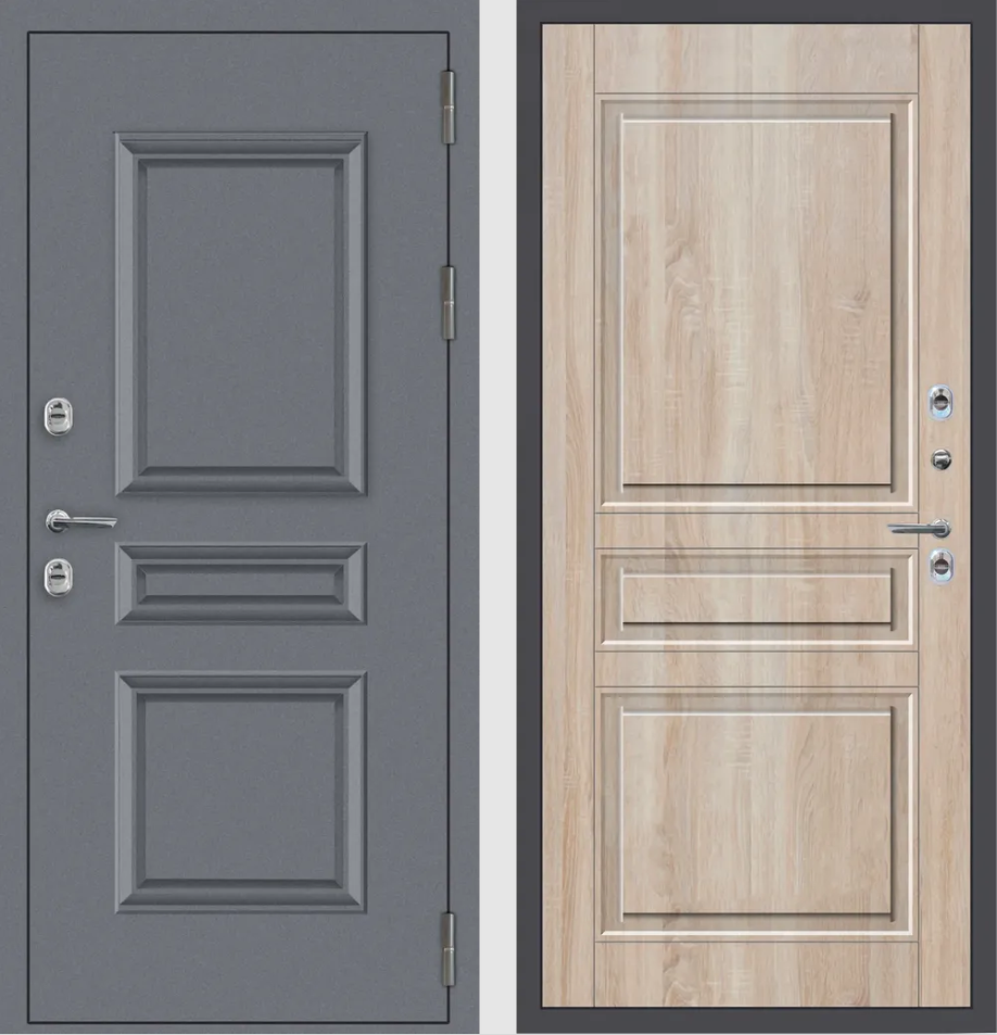 Букле графит/Дуб Сонома светлый