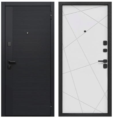 Черный сатин/Белый сатин