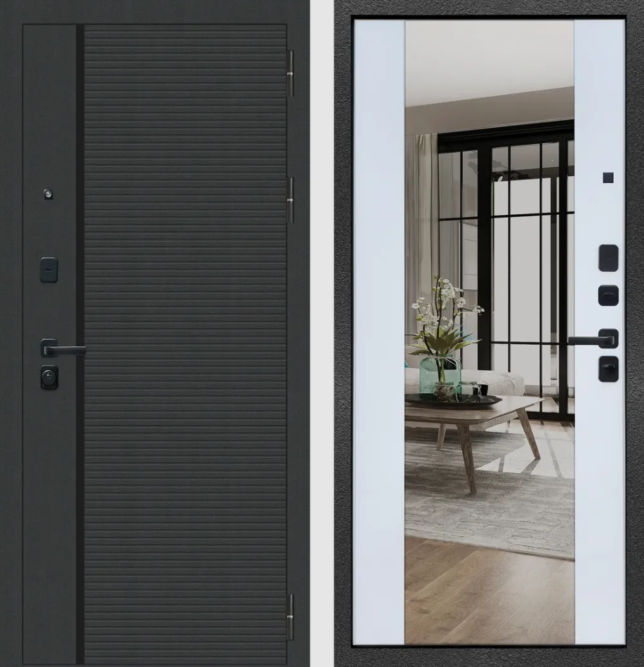 Черная шагрень/Velluto Bianco